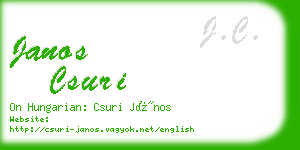 janos csuri business card